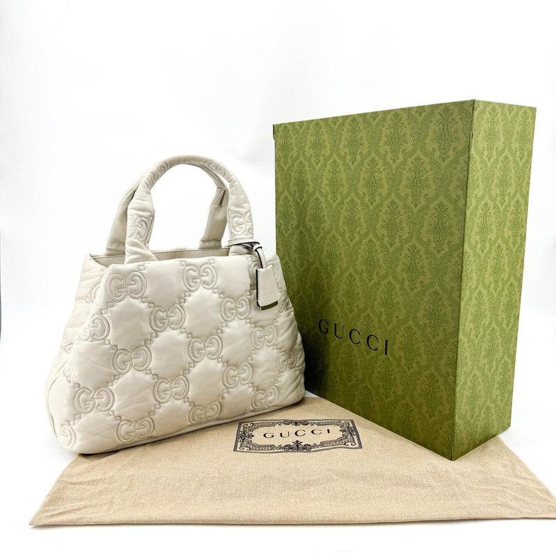 Gucci Gg Marmont Matelassé Leather White Bag