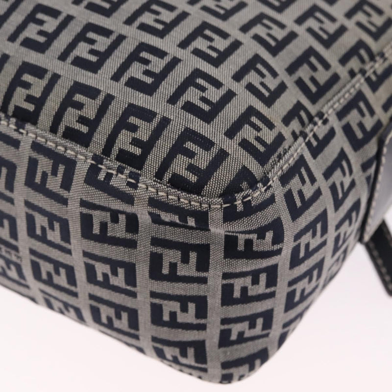 Fendi Shoulder Zucchino Canvas Navy Bag