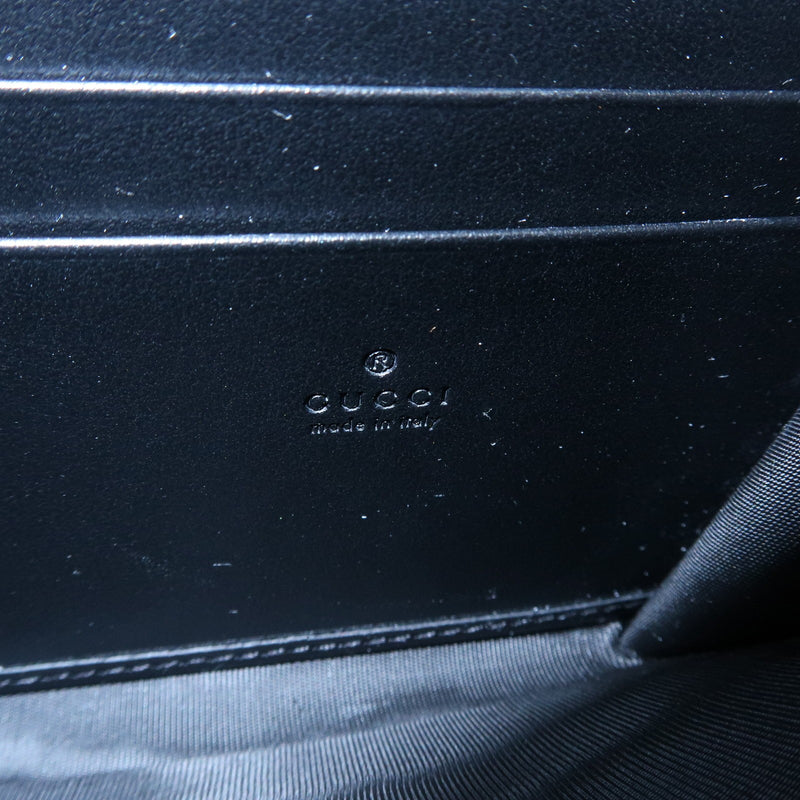 Gucci Gg Marmont Chain Matelasse Leather Black Bag