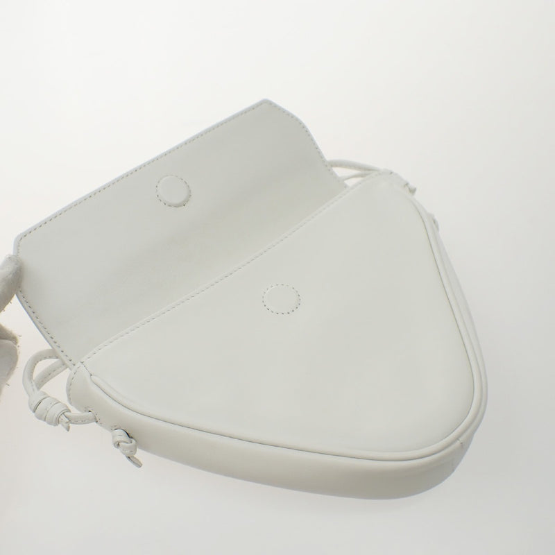 Celine Triangle Leather White Bag