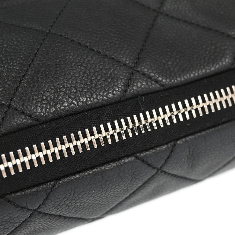Chanel Timeless Cc Expandable Quilted Caviar Black Leather Bag