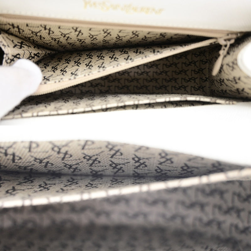 Saint Laurent Vintage Shoulder Bag Leather White