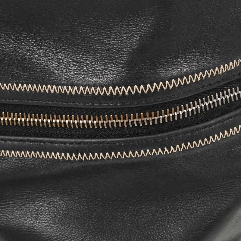 Chanel Vintage Bowler Lambskin Black Leather Bag