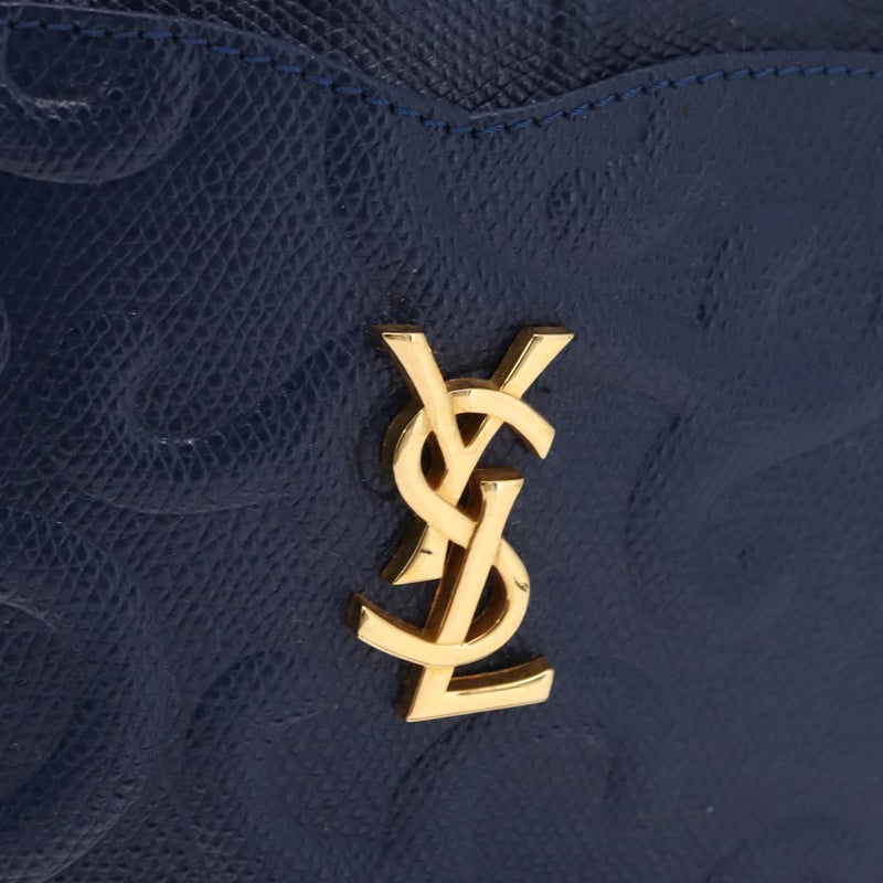 Saint Laurent Overseas Leather Navy Bag