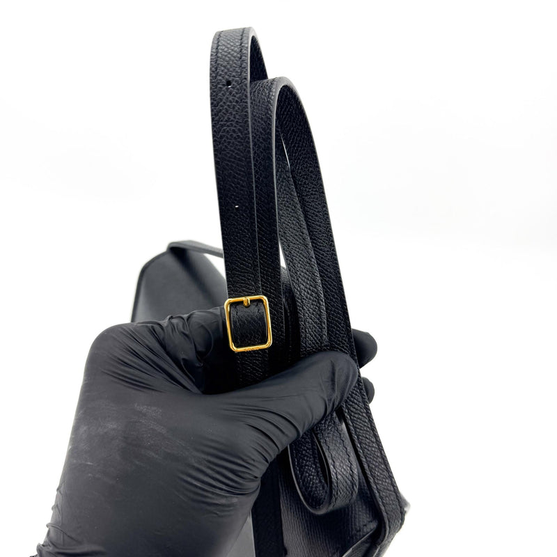 Celine Trotteur Calfskin Black Leather Bag