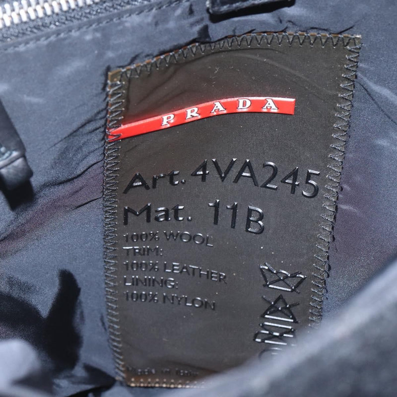 Prada Shoulder Wool Black Bag