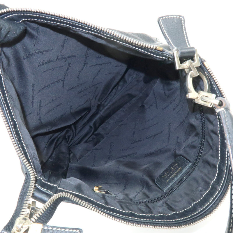 Salvatore Ferragamo Gancini Leather Black Bag
