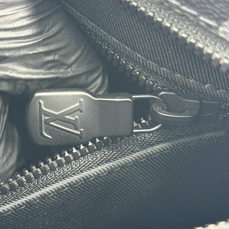 Louis Vuitton Sac Plat Zipper Monogram Eclipse Canvas Black Bag