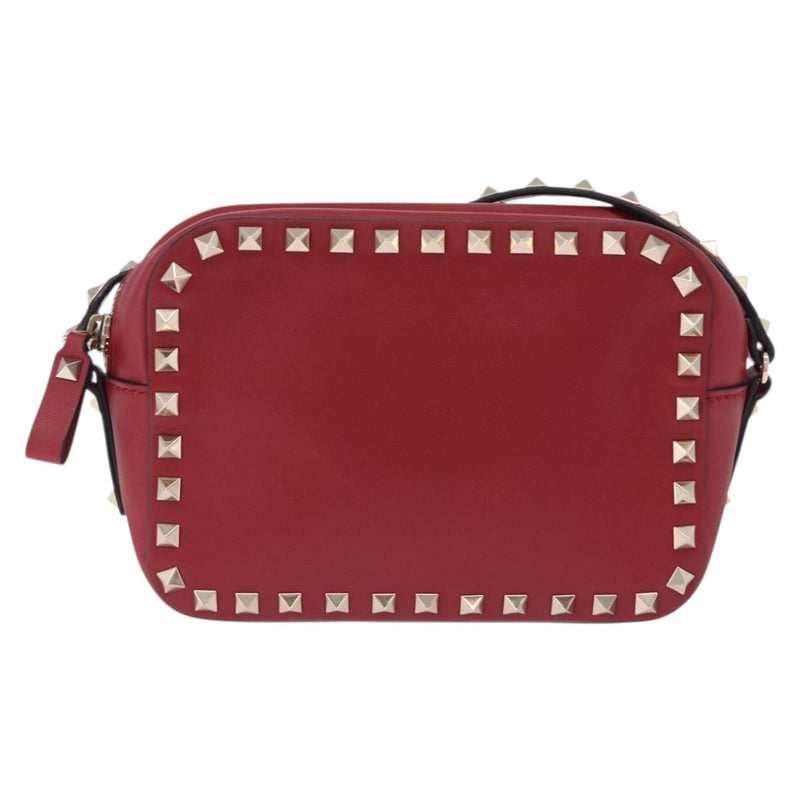 Valentino Garavani Rockstud Camera Leather Red Bag