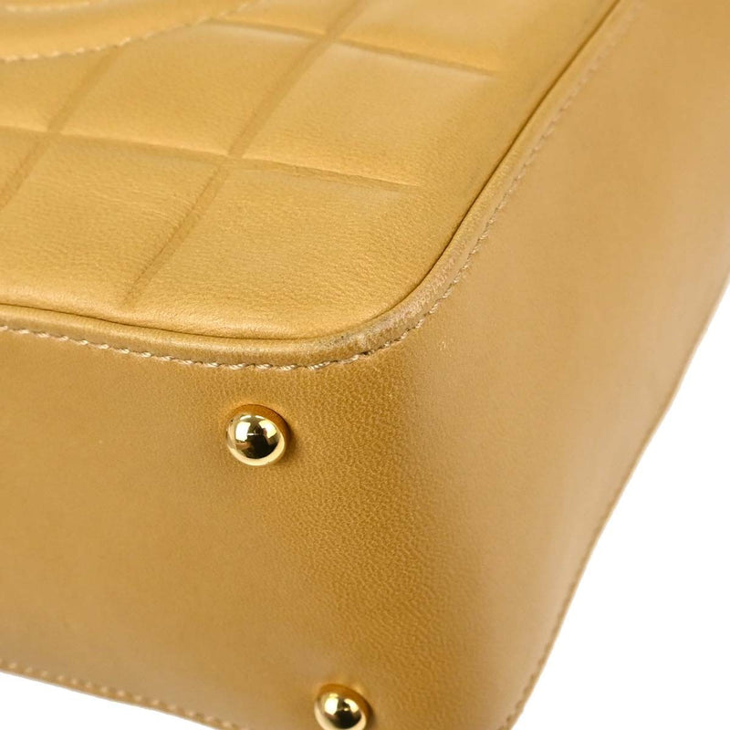 Chanel Chocolate Bar Cc Quilted Leather Beige Bag