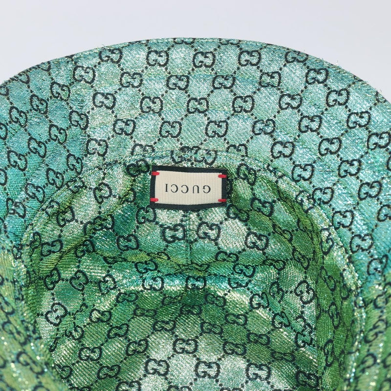 Gucci Reversible Bucket Hat Multicolor Gg Canvas Green Cotton