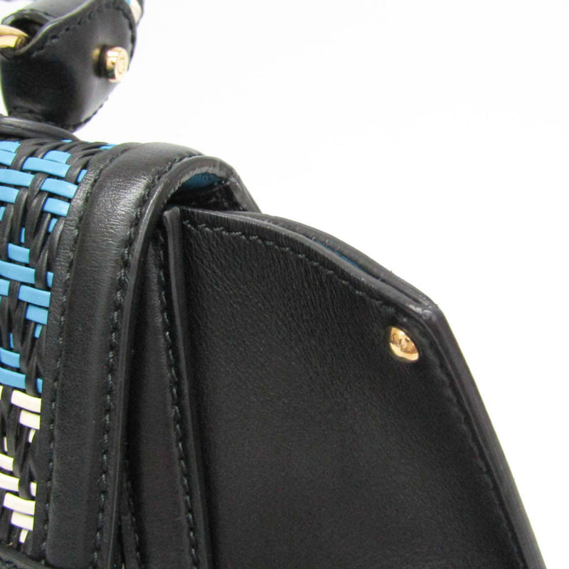 Salvatore Ferragamo Sofia Satchel Multicolor Woven Leather Multicolour