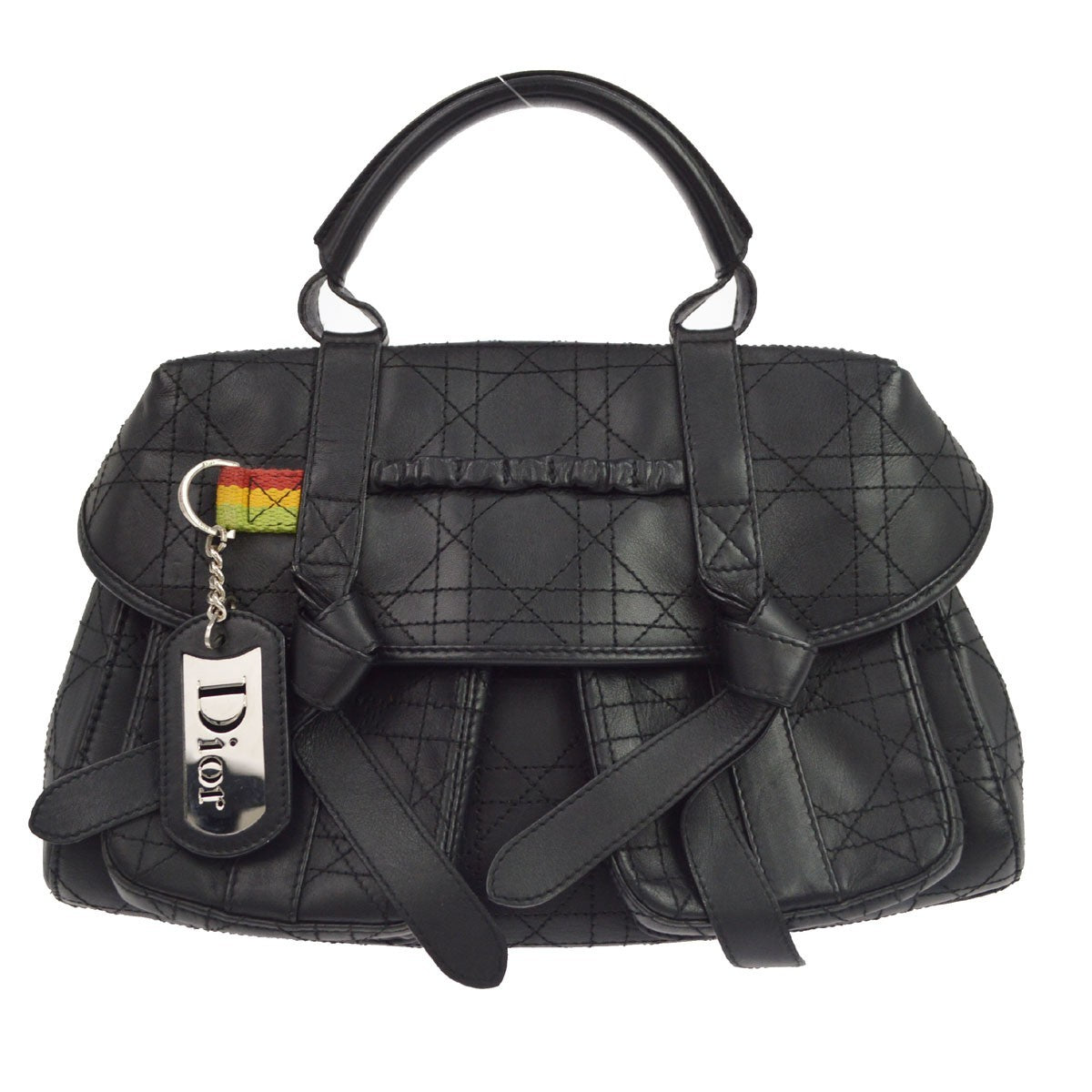 Christian Dior Cannage Leather Black Bag
