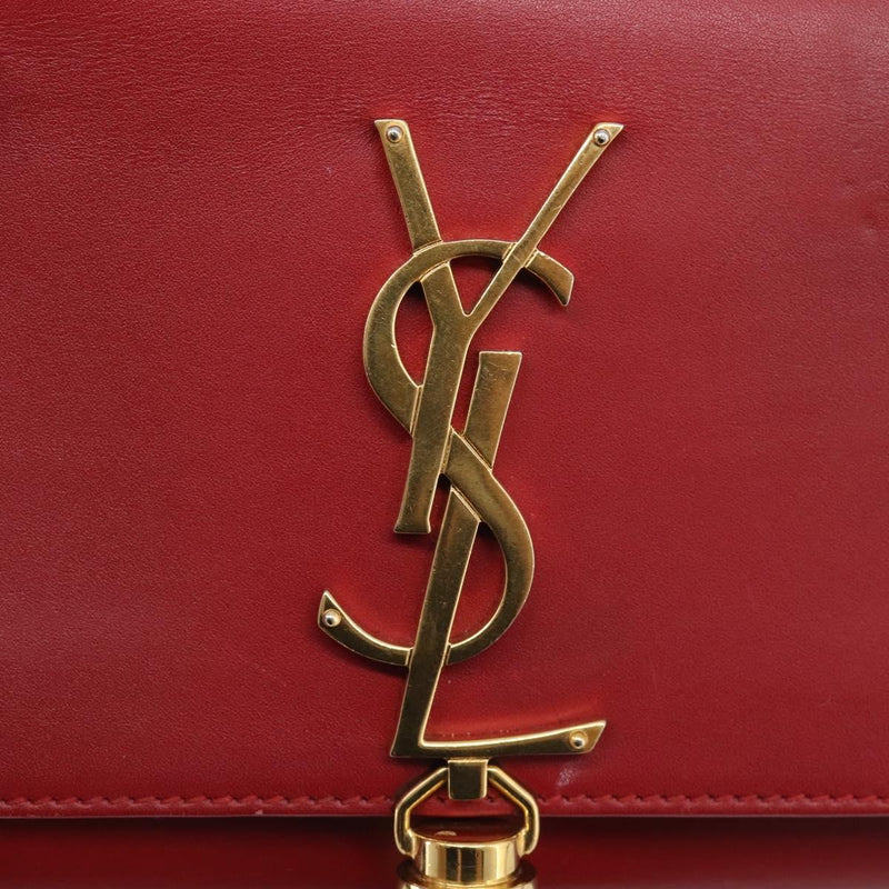 Saint Laurent Classic Monogram Leather Red Bag