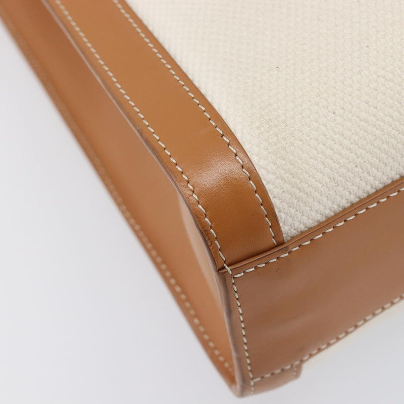Celine Vertical Cabas Canvas With Leather Beige Bag