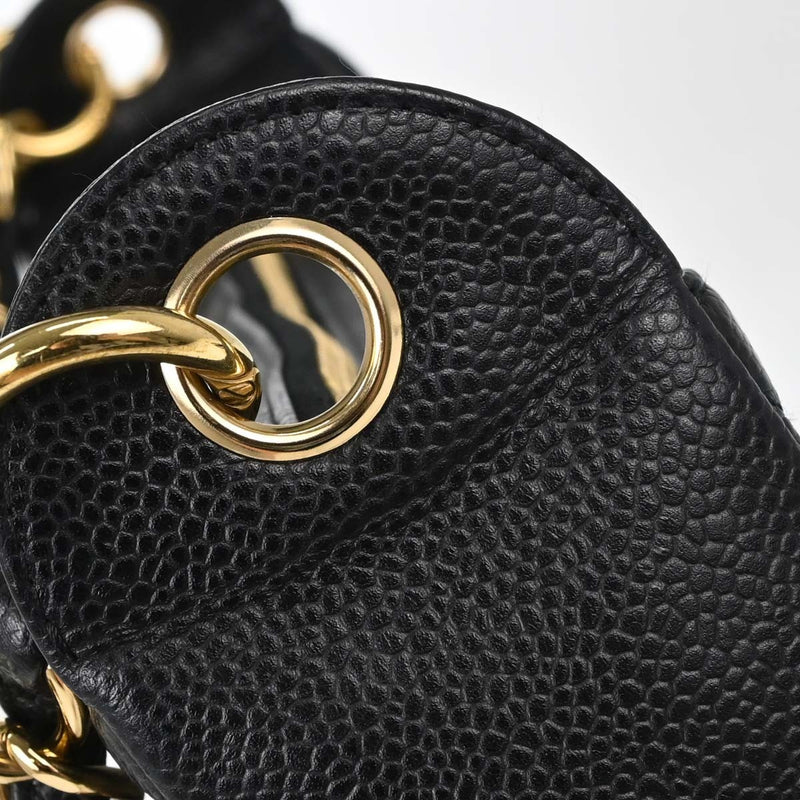 Chanel Timeless Cc Chain Quilted Caviar Black Leather Bag