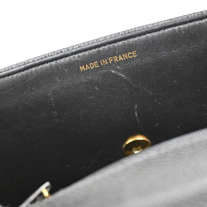 Chanel Vintage Top Handle Vertical Quilt Caviar Black Leather Bag