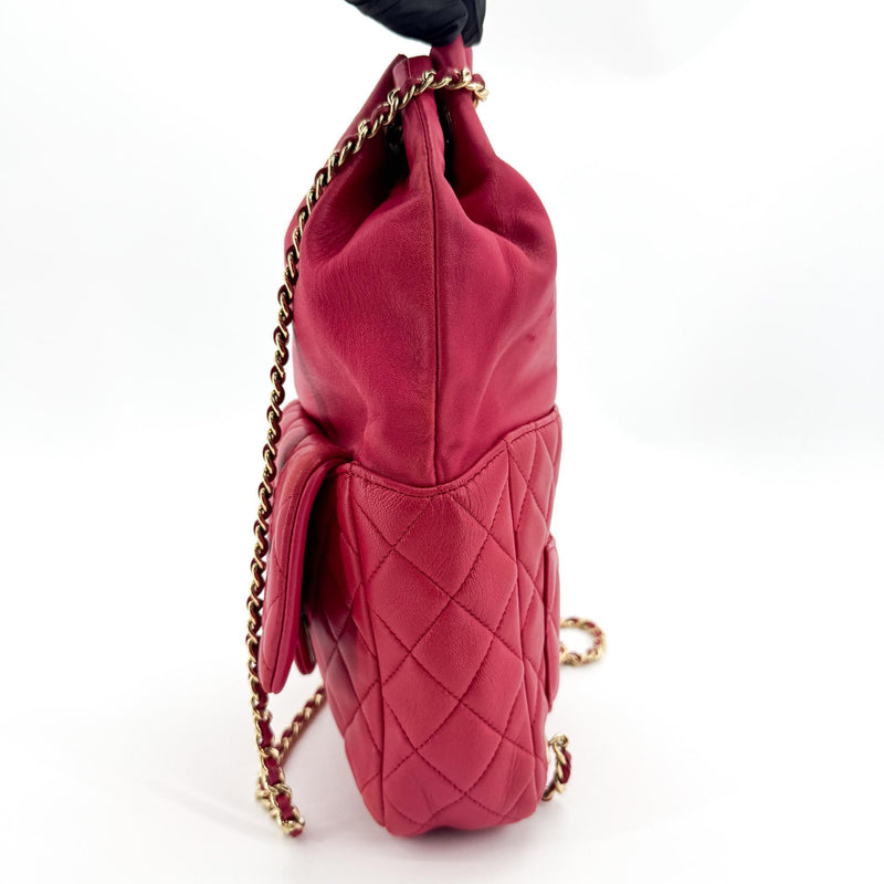 Chanel Backpack Seoul Lambskin Pink Leather