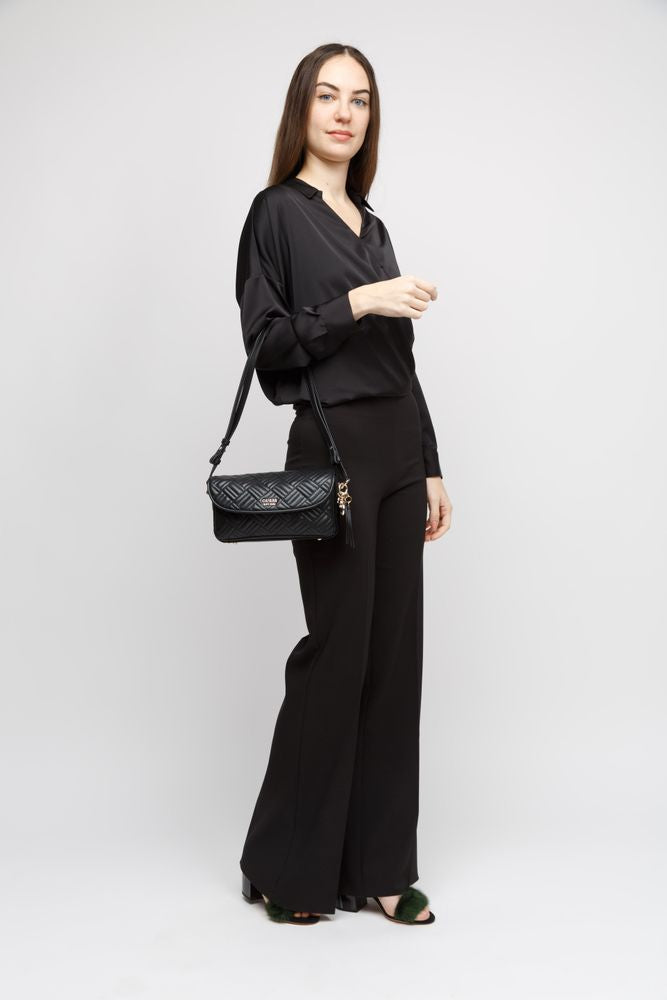 Guess Sally Crossbody Bag — Black Polyurethane