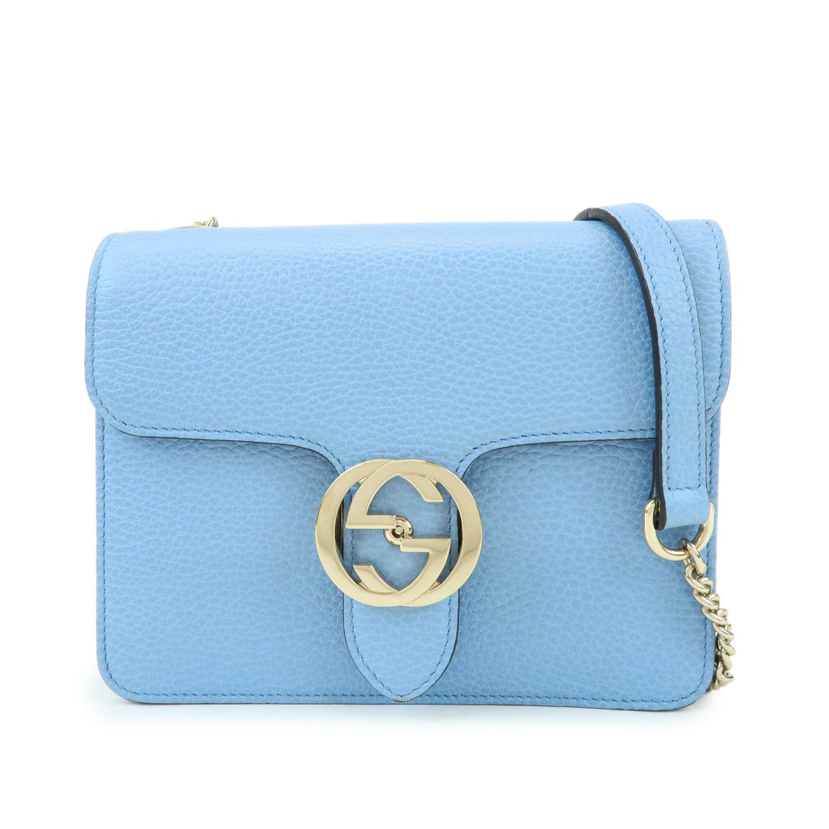 Gucci Interlocking Leather Blue Bag
