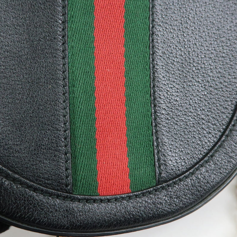 Gucci Ophidia Round Leather Black Bag