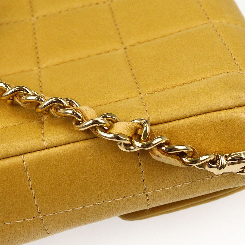 Chanel Chocolate Bar Flap Quilted Lambskin Beige Leather Bag