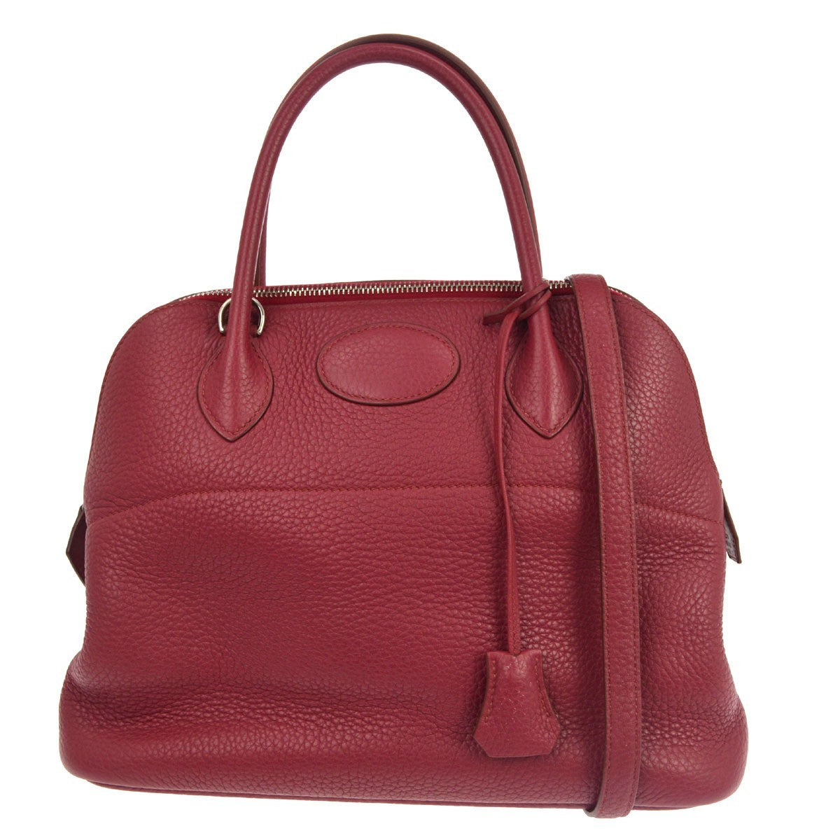 Hermes Bolide Clemence Red Leather Bag