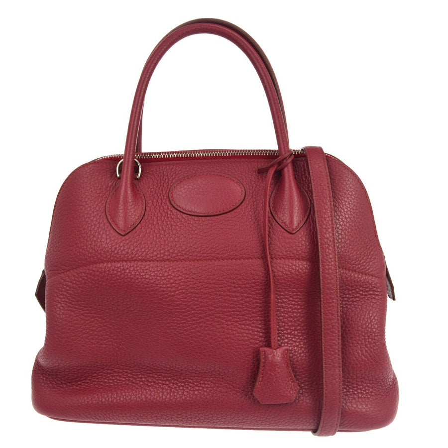 Hermes Bolide Clemence Red Leather Bag