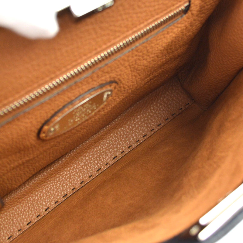 Fendi Selleria Peekaboo Leather Black Bag