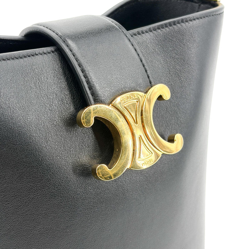 Celine Louise Leather Black Calfskin Bag