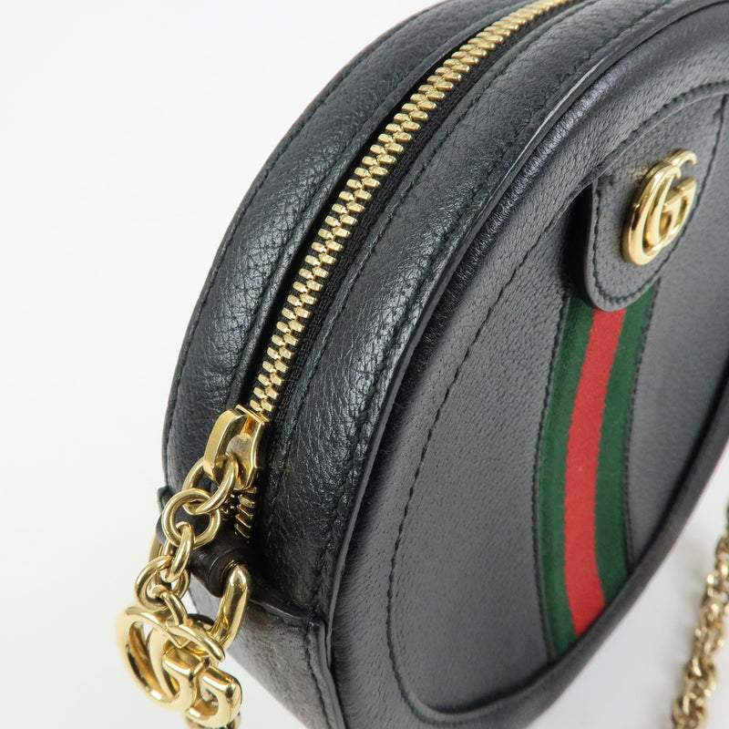 Gucci Ophidia Round Leather Black Bag