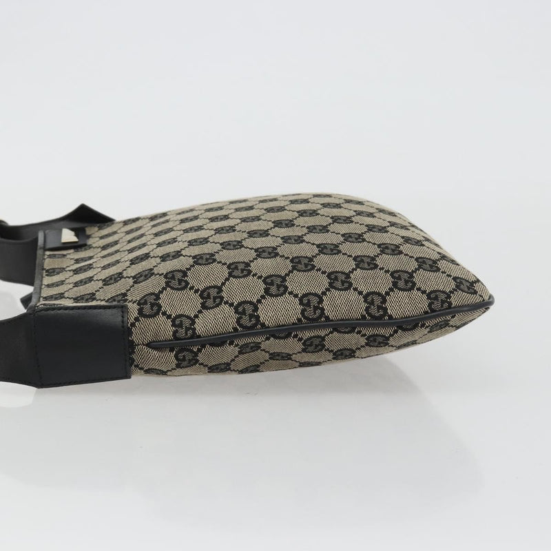 Gucci Web Strap Zip Messenger Gg Canvas Beige