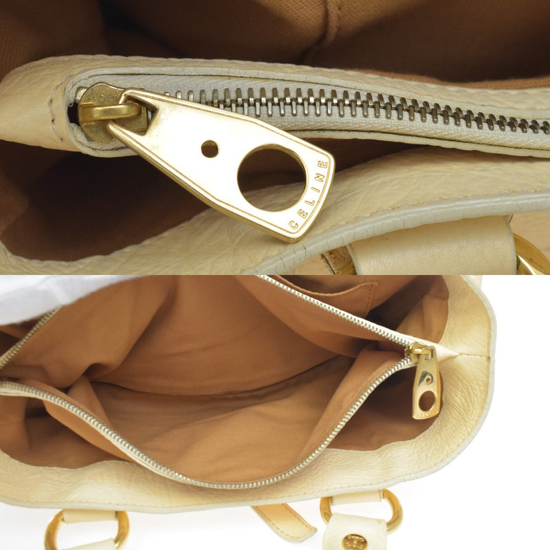 Celine Boogie Satchel Leather Yellow