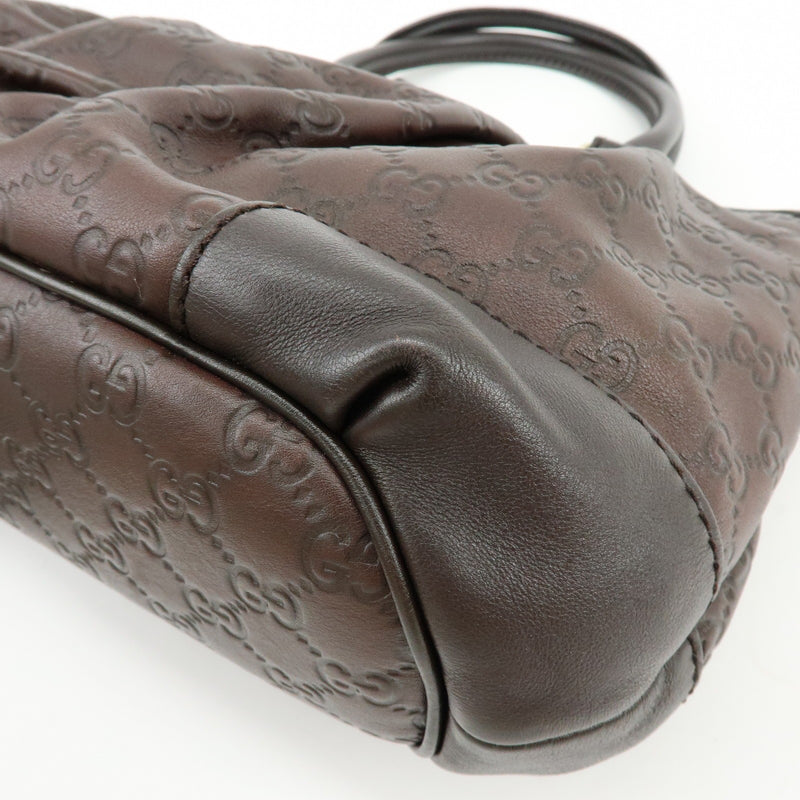 Gucci Sukey Top Handle Satchel Guccissima Leather Brown