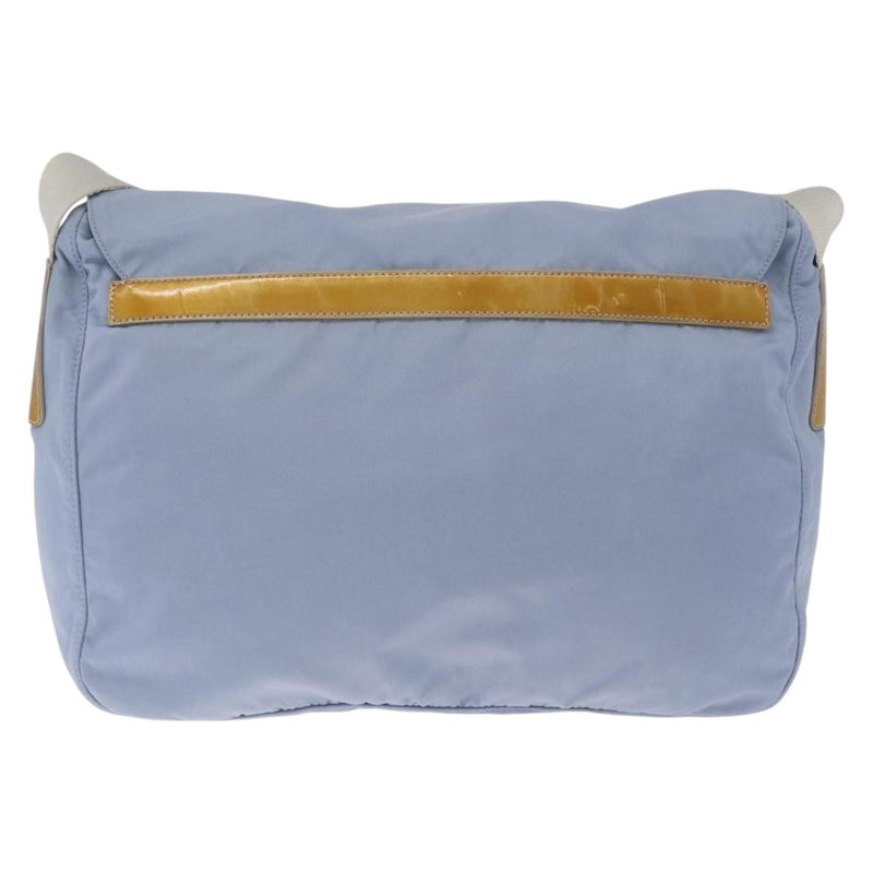 Prada Double Buckle Flap Messenger Re-Nylon Blue