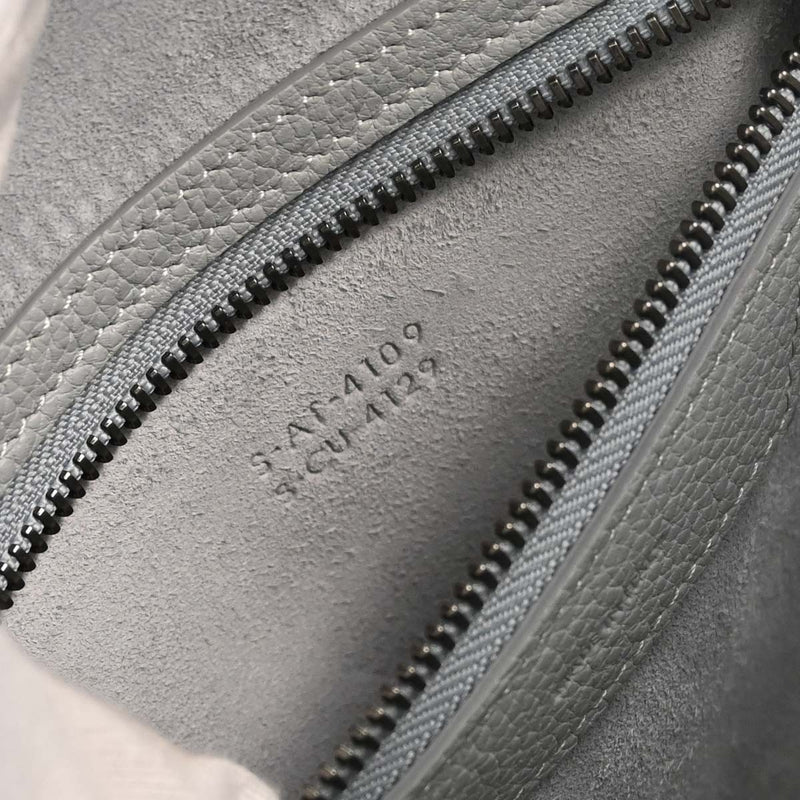 Celine Luggage Grainy Leather Gray Bag