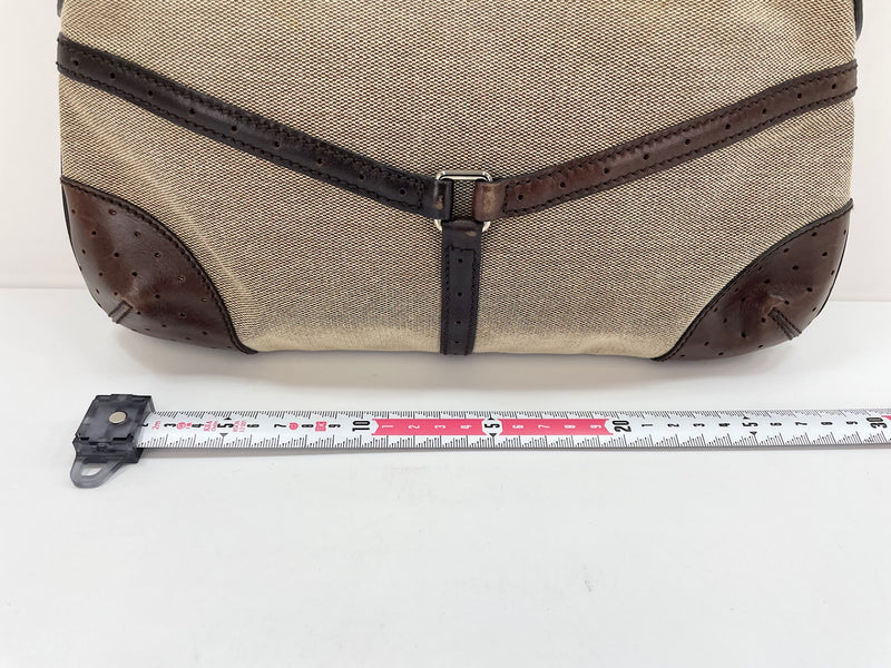 Gucci Reins Web Canvas Brown Bag