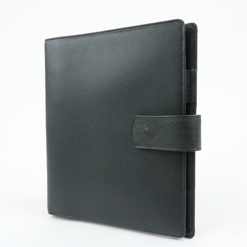 Louis Vuitton Ring Agenda Cover Taiga Leather Gray Bag
