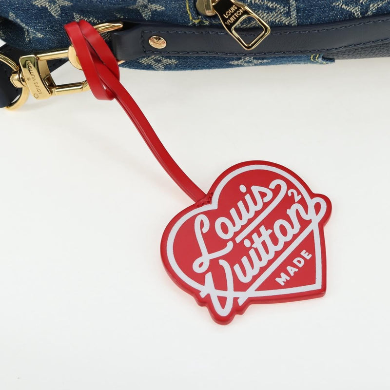 Louis Vuitton Nigo Japanese Cruiser Monogram Denim And Taurillon Leather Blue Canvas Bag