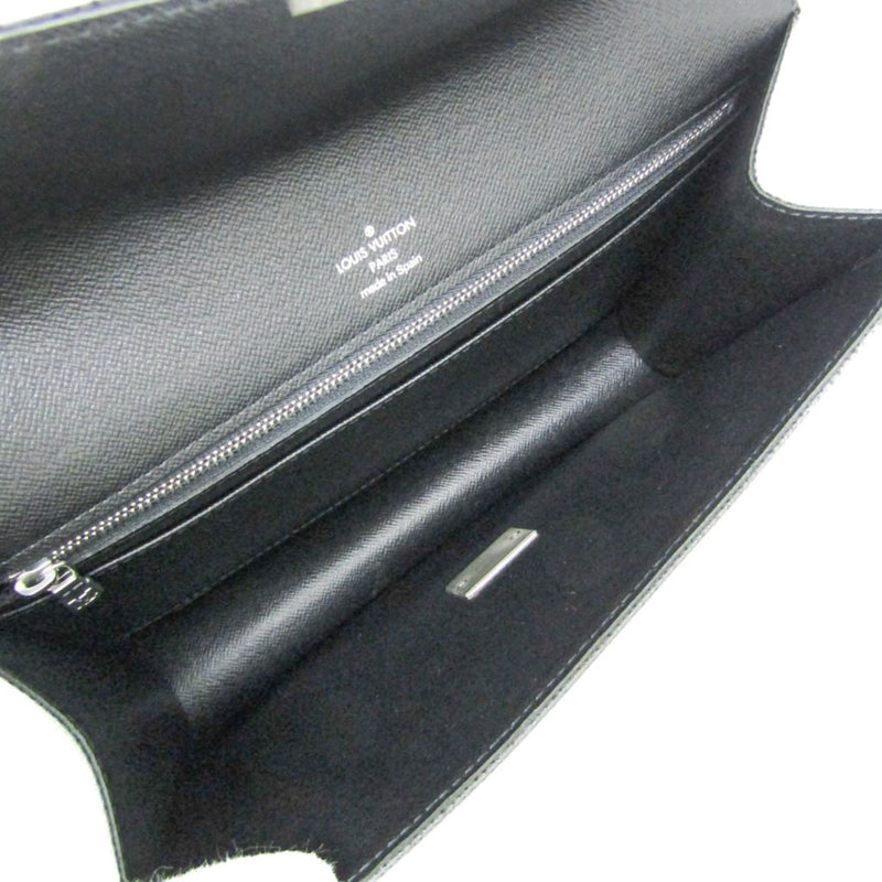 Louis Vuitton Selenga Pochette Taiga Leather Black Bag
