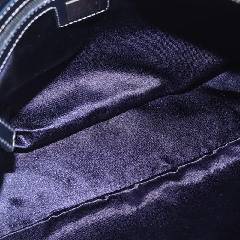 Fendi Shoulder Zucchino Canvas Navy Bag