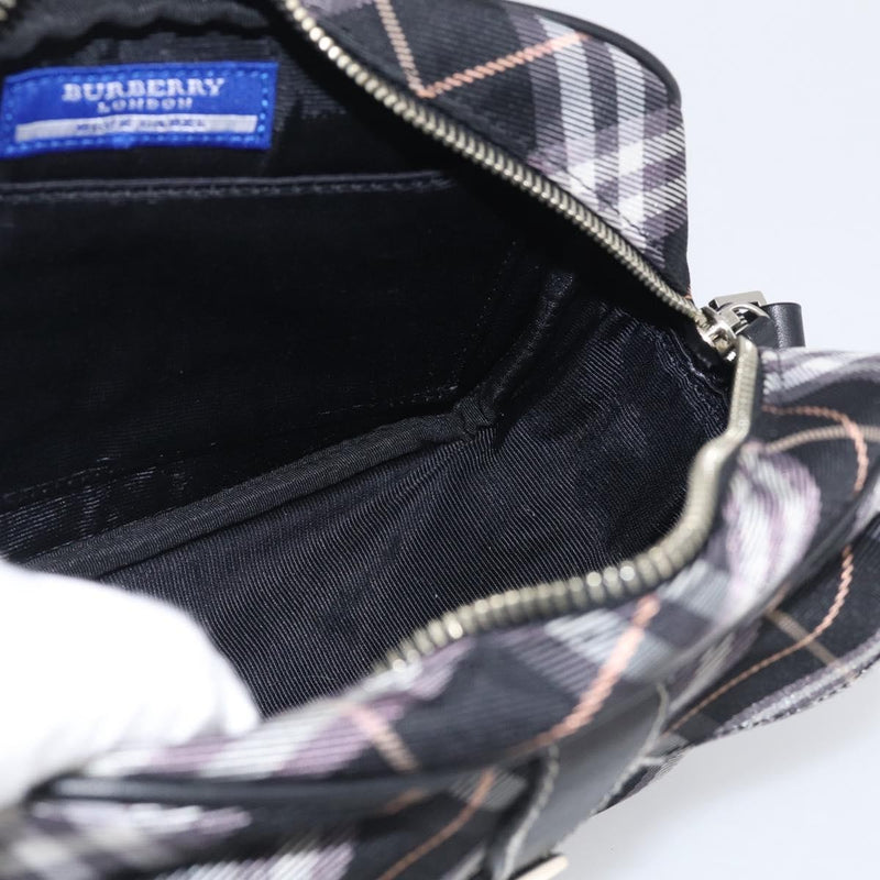 Burberry Nova Check Blue Label Nylon Black Bag