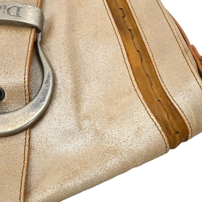 Christian Dior Vintage Gaucho Double Saddle Leather Gold Bag