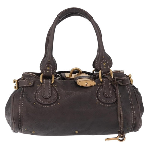 Chloe Paddington Lock Leather Brown Bag