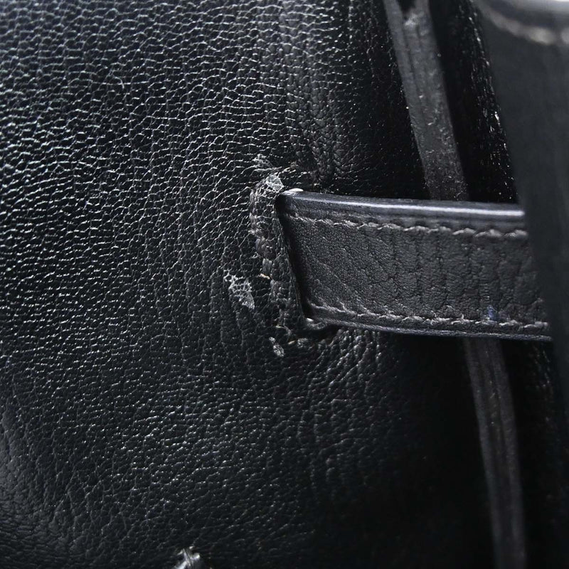 Hermes Birkin Black Ardennes With Gold Hardware Leather Bag