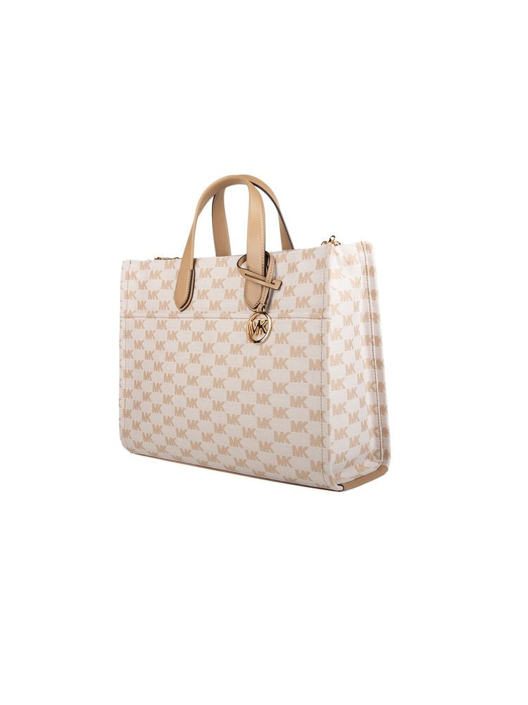 Michael Kors Gigi Tote Bag — Beige Cotton
