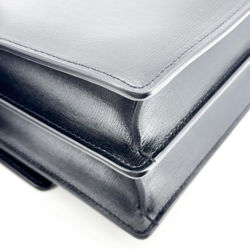 Saint Laurent Sunset Leather Black Calfskin Bag