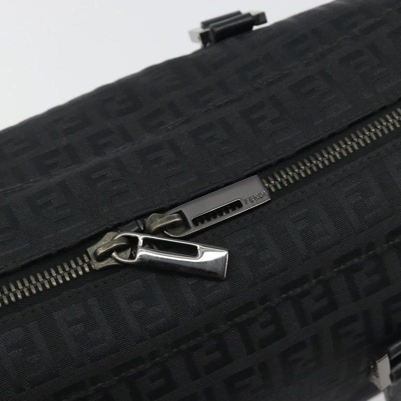 Fendi Shoulder Zucchino Canvas Black Bag