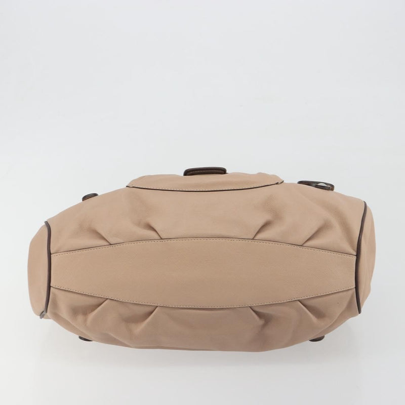 Salvatore Ferragamo Gancini Leather Beige Bag