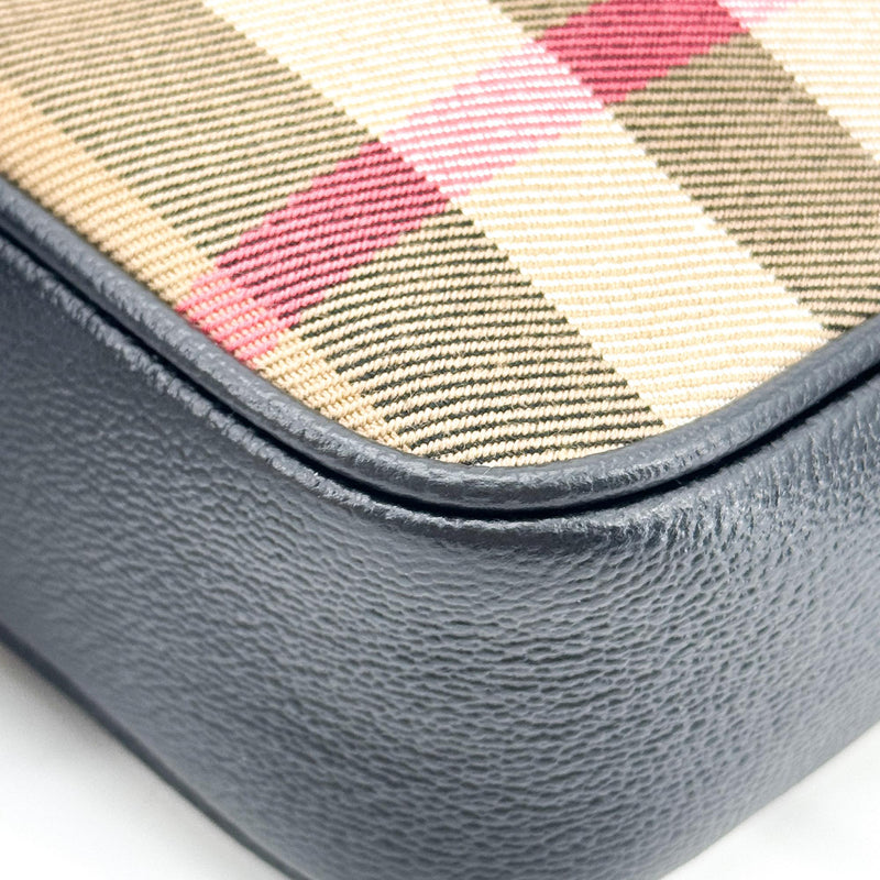 Burberry Camera Vintage Check Canvas Black Bag